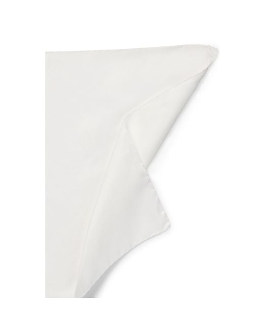 HUGO White Pocket Square for men