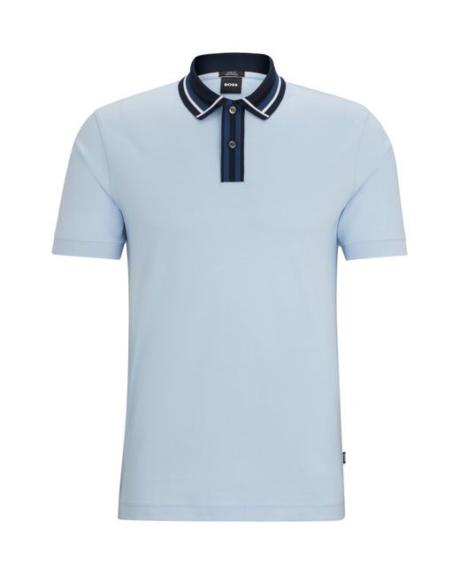 Boss Poloshirt PHILLIPSON 36 Slim Fit in Blue für Herren