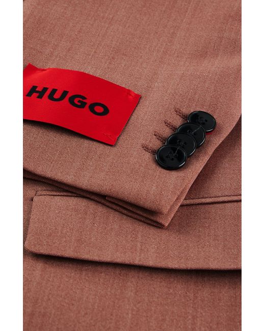 HUGO Red Slim-fit Suit In Mohair-look Stretch Cloth for men