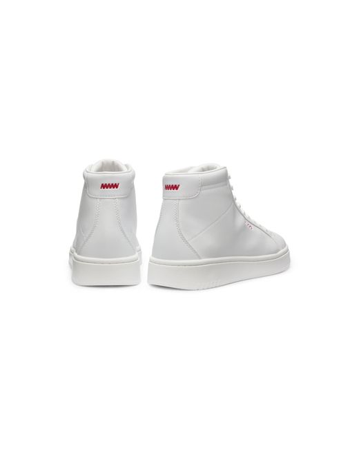 HUGO White High-Top Trainers for men