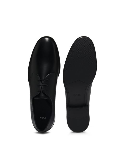 Boss Black Derby Shoes In Smooth And Printed Leather for men