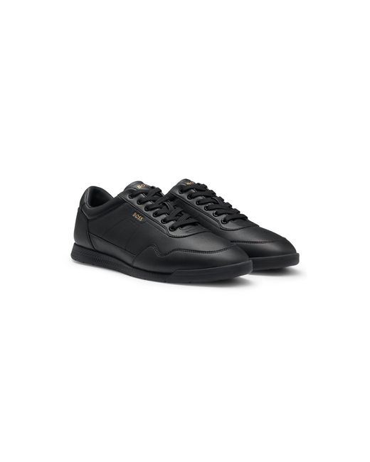 Boss Black Nappa-Leather Trainers With-Tone Branding for men