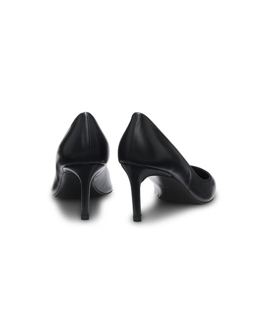 Boss Black Leather Pumps With Pointed Toe
