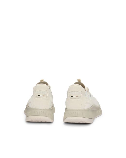 Boss White Ttnm Evo Trainers With Knitted Uppers for men