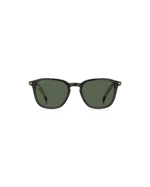 Boss Green Acetate Sunglasses With-Tone Trims for men
