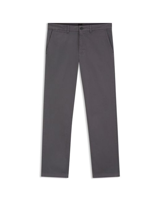 Boss Gray Regular-Fit Trousers for men