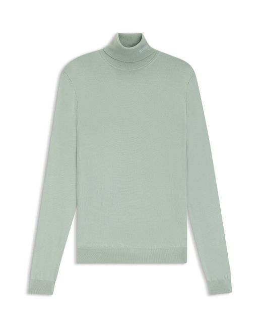 HUGO Regular-Fit Rollkragenpullover Aus Schurwolle in Green für Herren