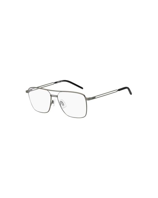 HUGO Multicolor Double-bridge Optical Frames With Forked Temples for men