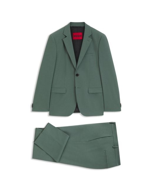 HUGO Green Two-Piece Extra-Slim-Fit Suit for men