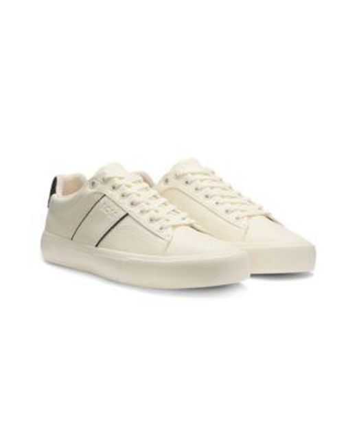 Baskets En Similicuir À Textures Unies Et Grainées Boss pour homme en coloris Natural