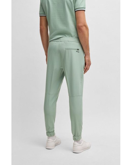 Boss Tapered-Fit Hose Aus Wasserabweisendem Stretch-Gewebe in Green für Herren