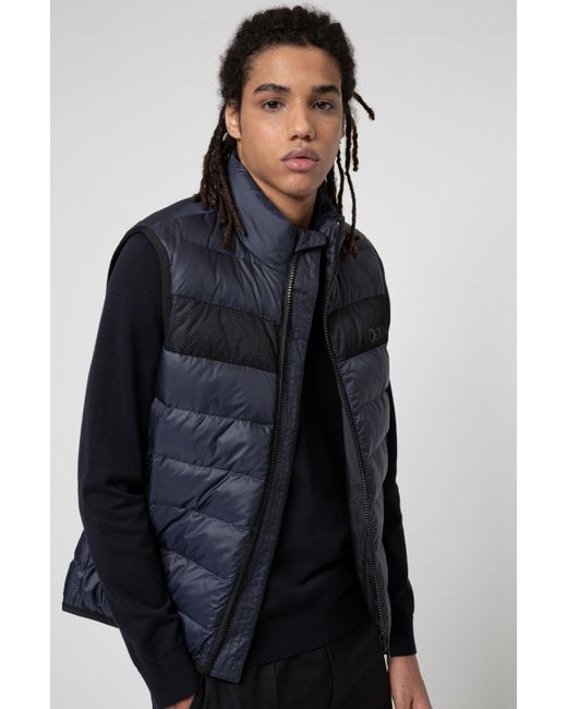 BOSS by HUGO BOSS Recycled Fabric Puffer Gilet With Reversed Logo in ...