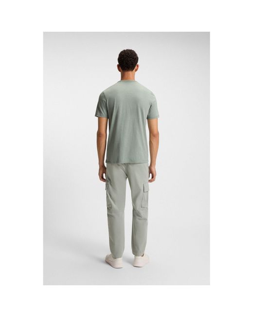 Boss Green Cotton-Jersey T-Shirt With Logo Detail for men