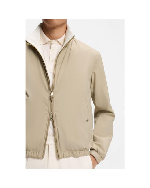 Boss Natural Reversible Zip-Up Jacket for men