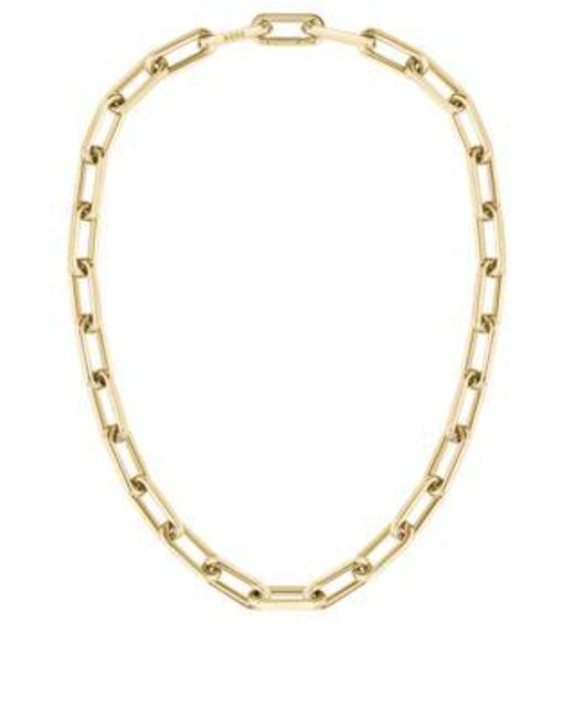 Collier doré avec maillon logoté Boss en coloris Metallic