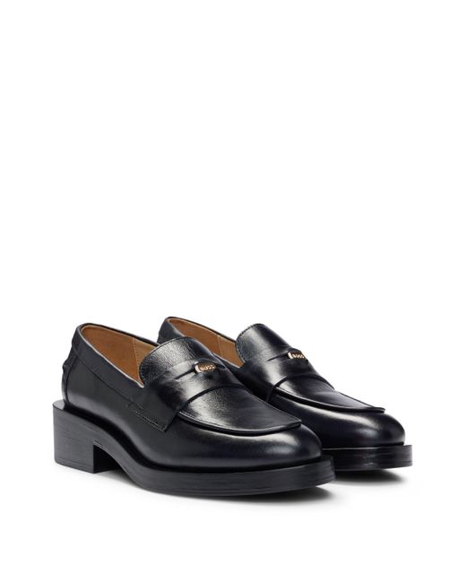 CC Moccasins Glossy Black Cowhide