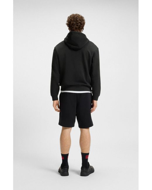 HUGO Hoodie Van Katoenen Sweatstof Met Logoprint in het Black voor heren