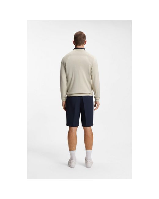 Boss Natural Cotton-Blend Sweater With Bodymapping Structure for men