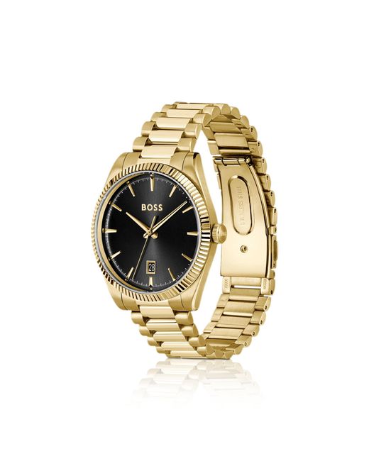 Boss Metallic Cheswick-Tone Watch With Fluted Bezel for men