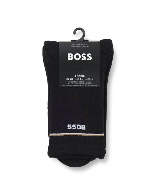 Boss Black Two-Pack Of Short Socks With Logo Details