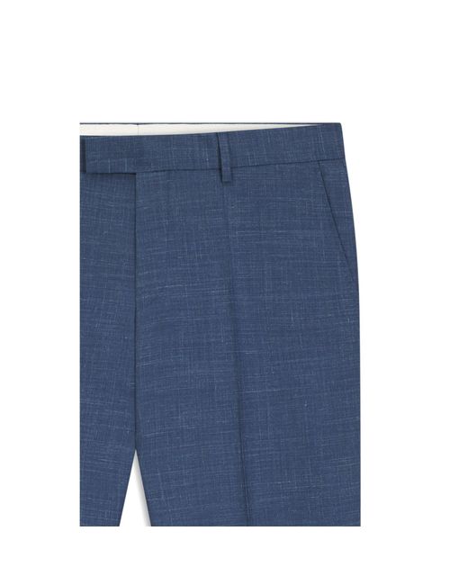 Boss Blue One Slim-Fit Suit Trousers for men