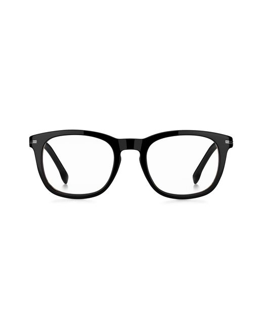 Boss Optisch Montuur Van Acetaat Met Dessin En Getinte Clip-On Glazen in het Black voor heren