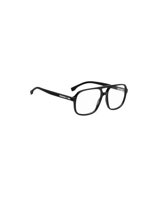 Boss Black Optical Frames With Logo Plaque And Double Bridge for men