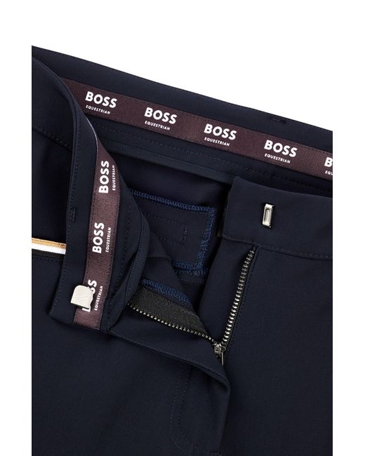 Boss Blue Equestrian Breeches With Knee Grips