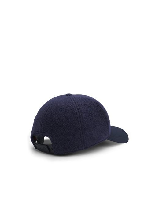 HUGO Blue Fleece Cap With Embroidered Logo for men