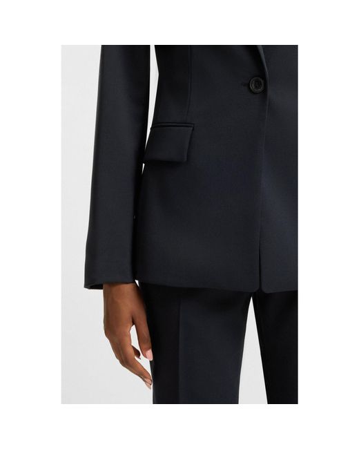 HUGO Blue Regular-Fit Jacket With Notch Lapels