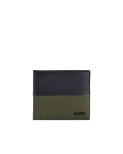 HUGO Black Two-Tone Wallet for men