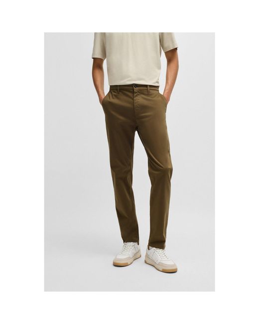 Boss Black Tapered-Fit Chinos for men