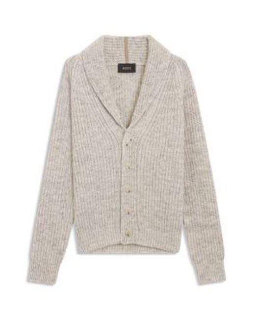 Gilet En Maille De Laine Et De Cachemire Boss pour homme en coloris White
