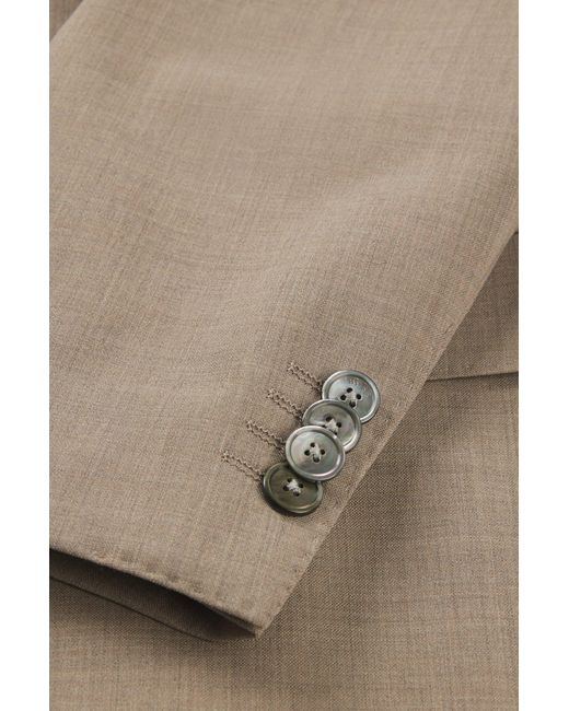 Boss Natural Regular-fit Suit In Crease-resistant Stretch Wool for men