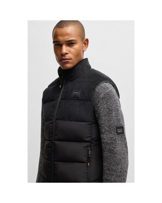 Boss Black Equestrian Waterproof Padded Gilet With Panel for men