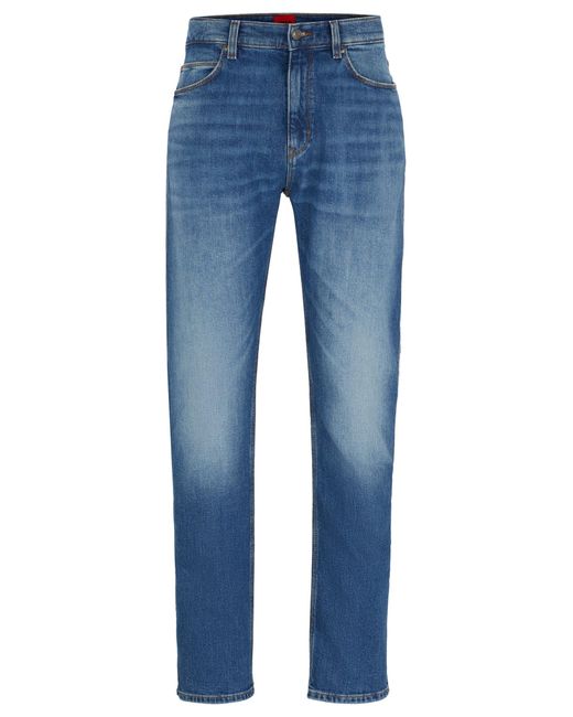 HUGO Slim-fit Jeans In Blue Stretch Denim for men