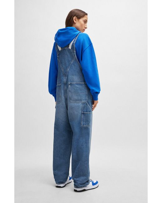 HUGO Casual Hose DUNGAREE Relaxed Fit in Blue für Herren
