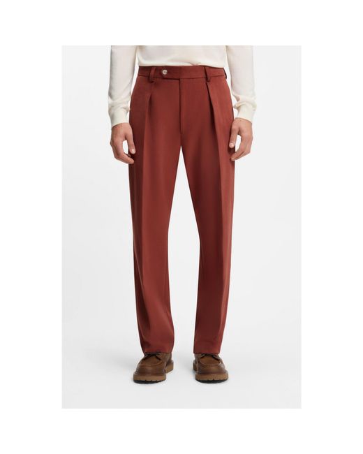 Boss Red Beckham X Micro-Patterned Trousers for men