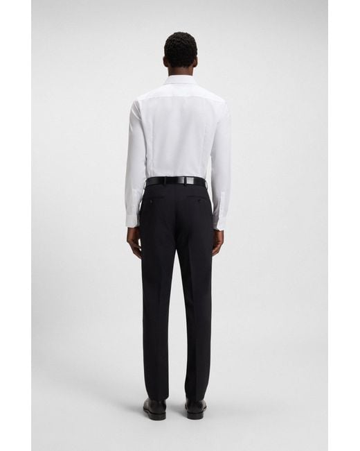 Boss Slim-Fit Hemd Aus Knitterfreier Oxford-Baumwolle in White für Herren
