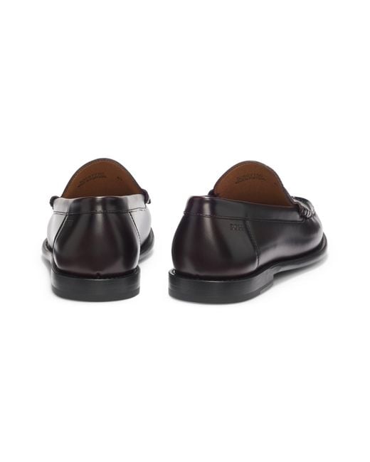 Boss Loafer Aus Leder Mit Pennyloafer-Besatz in Black für Herren
