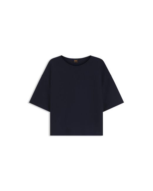 Boss Blue Relaxed-Fit Sweater