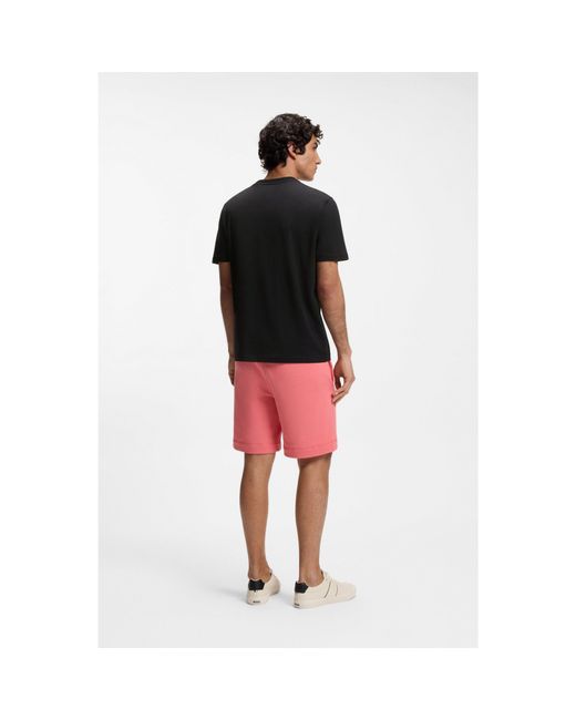 Boss Black Cotton-Jersey T-Shirt With Graphic Print for men