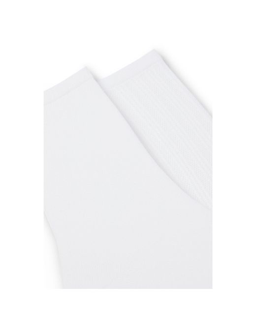 Boss White Two-Pack Of Short-Length Socks