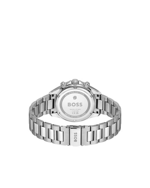 Boss Blue Letic Stainless-Steel Watch With Dial for men