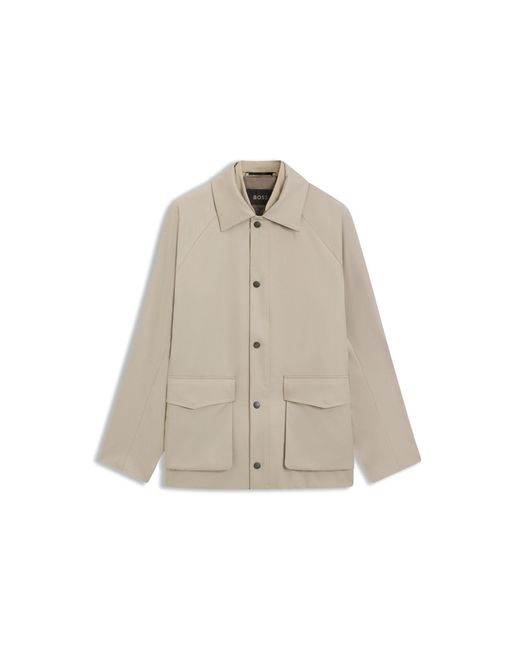 Boss Natural Regular-Fit Jacket With Inner Vest for men