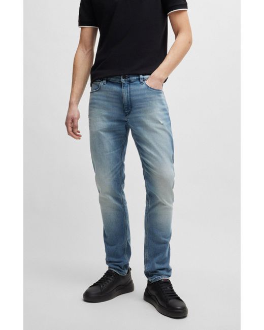 HUGO Extra Slim-fit Jeans Van Blauw Comfortabel Stretchdenim in het Blue voor heren