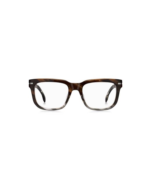 Boss Multicolor Acetate Optical Frames With Temple Logo for men