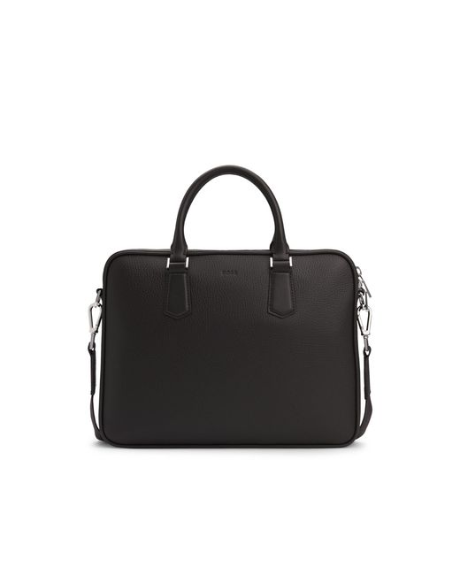 Boss Black Italian-Leather Document Case With Signature Trims for men