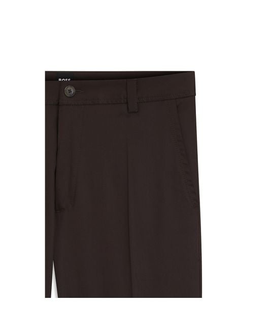 Boss Gray Straight-Fit Trousers for men