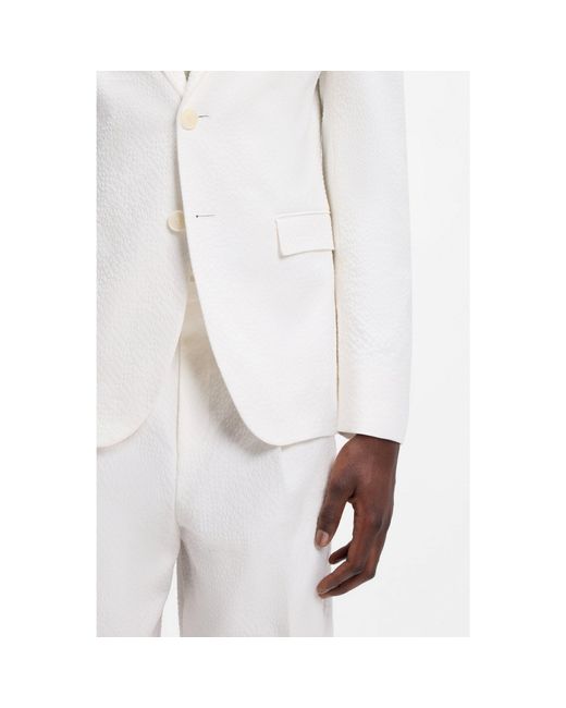HUGO White Extra-Slim-Fit Blazer for men